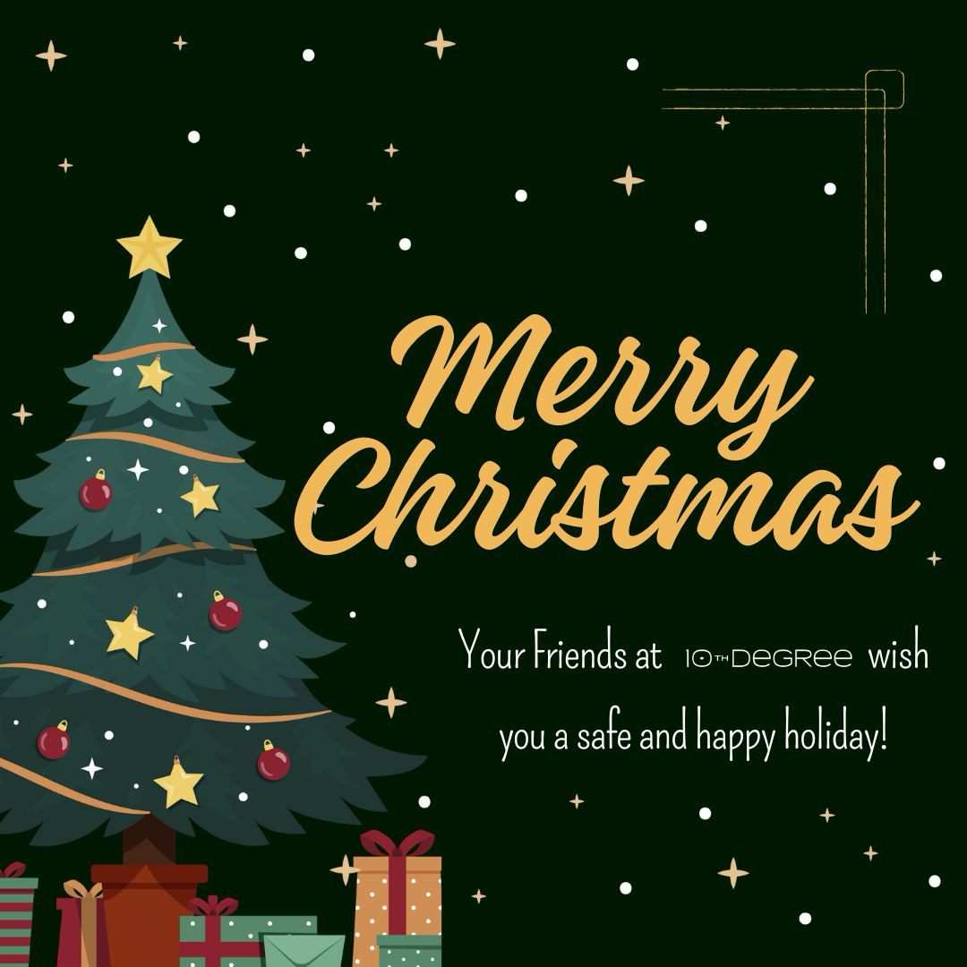 10THDEGREE's tweet photo. We’d would like to wish everyone a safe and happy holiday! 🎄🎁☃️ 

#christmas #merrychristmas #happyholidays https://t.co/i7veXD9Arm