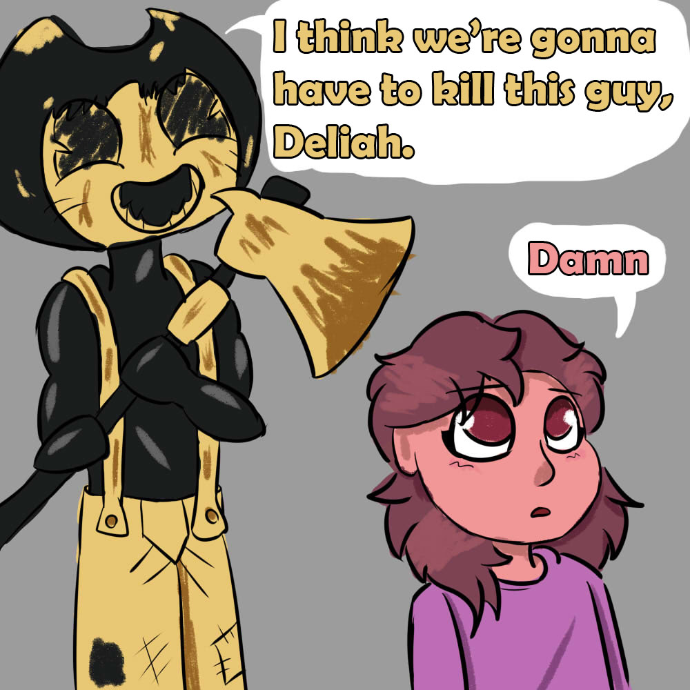 C_Com_Aspas's tweet photo. I think we’re gonna have to kill this guy, Deliah.
#SammyLawrence #batim #deliah #fnaf #art https://t.co/V9exYIdDaE