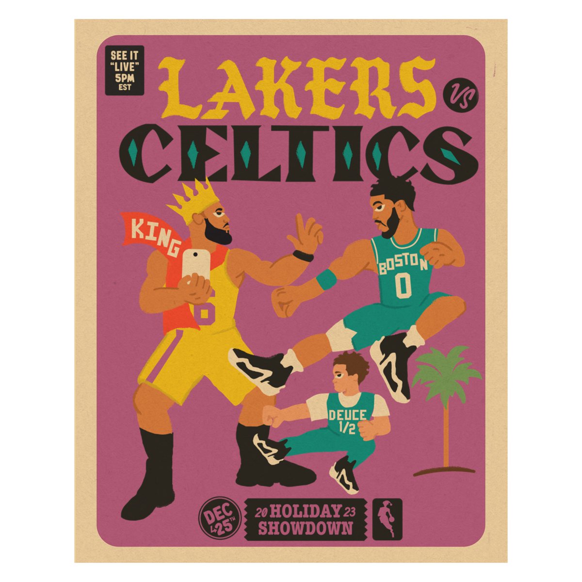 unofficial game day posters for NBA Xmas