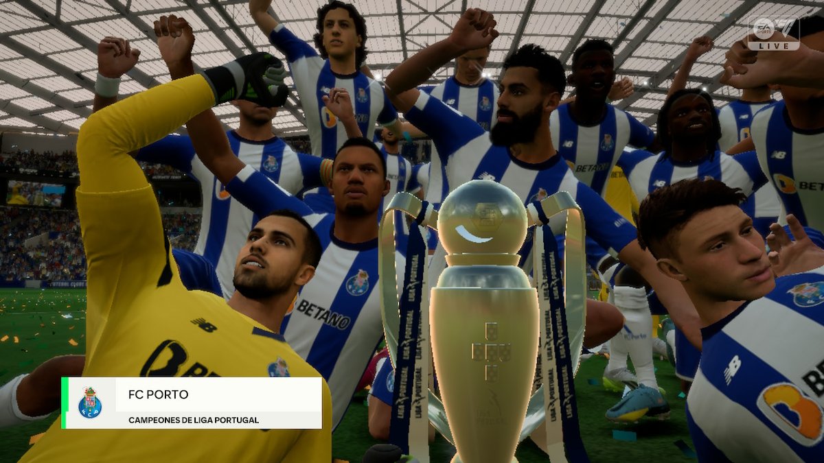 1602Isaac's tweet photo. Resultados
Modo carrera con el FC Porto. 💙
Objetivos:
- Ganar la Liga de Portugal. ✅
- Llegar a  semifinales de Champions. 💔(cuartos) 
- Por cada 2 fichajes que se hagan 1 tendrá que ser portugués o brasileño.✅ 
-  Ganar la Taca de Portugal.💔(subcampeón) https://t.co/QNEJPEv1Pm