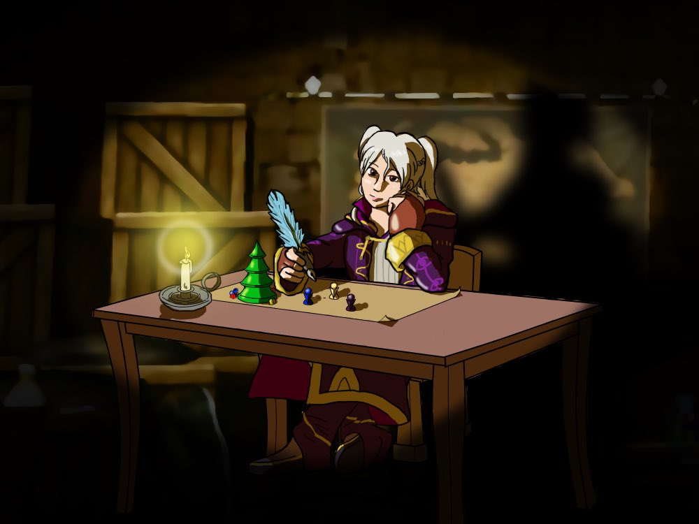 Drew Female Robin for an unknown giftee for EmblemCon’s Secret Sothis exchange! She’s making a plan to make the Winter Festival as wonderful as possible for her friends! #FireEmblem