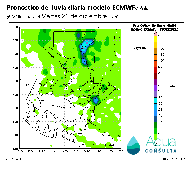 AlertaGt502's tweet photo. Pronóstico🇬🇹Martes 26/12 🎁🎄
#FrenteFrío19 y su masa de aire polar y Vaguada PreFrontal desarrollarán chubascos y lluvias fuertes en la Franja Transversal del Norte, FTDN, Caribe y Norte, vientos nortes en oriente y bajas temperaturas en el Altiplano
#ClimaGt #TraficoGt #FF19 https://t.co/9ATE6Vph3V
