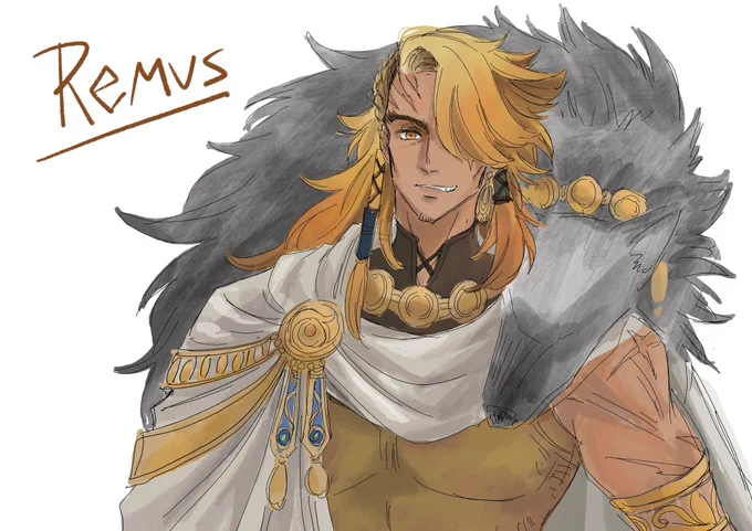 Wow I sketched this one in record timeAnyway my fandesign of Remus of ancient Remuria bec  again 