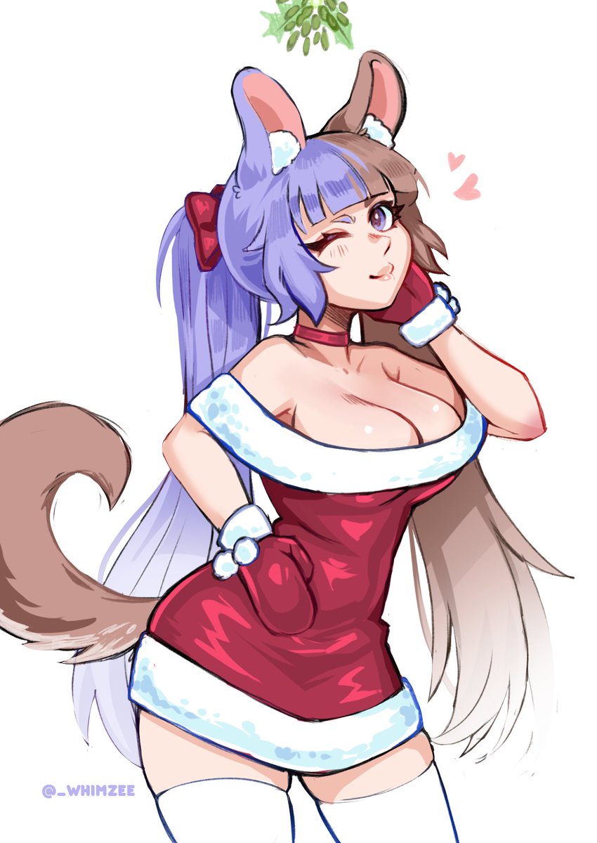 Aerychii's tweet photo. I wouldn't mind a little kissing under the mistletoe!

MERRY CHRISTMAS EVERYONE! <3 

🎨@_Whimzee

#aerychuart #Vtubers https://t.co/Hm78cxCI6F