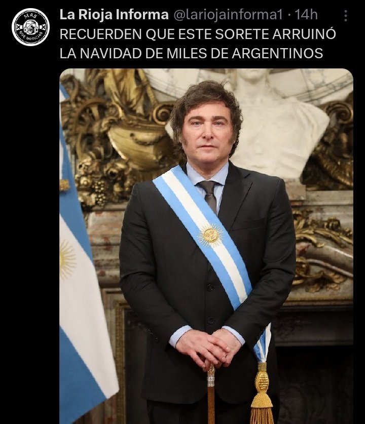 Correción: Arruinó la navidad de miles de ñoquis, políticos chorros y periodistas pauteros. El 56% de los argentinos estamos muy felices.