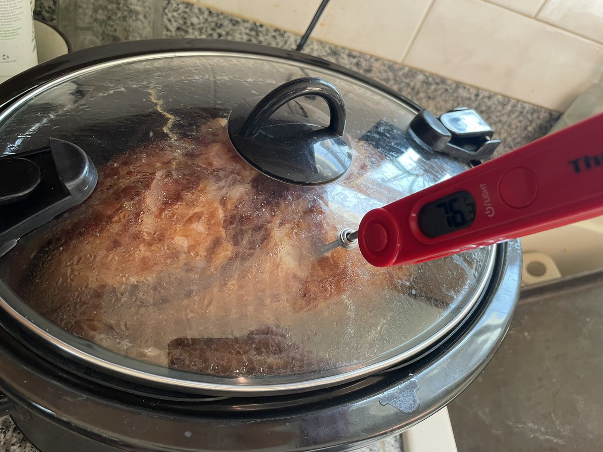 joeflateau's tweet image. Can’t describe how dumb I feel not knowing before today that this hole in the crockpot is for a thermometer