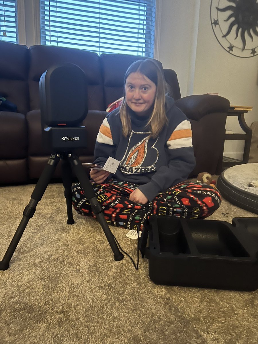 Taylor14_Zeck's tweet image. I Got the Seestar S50 Smart Telescope  for christmas !! @AstroBackyard 
#AstrobackYard #SmartPhoneAstrophotography #SeeStarS50