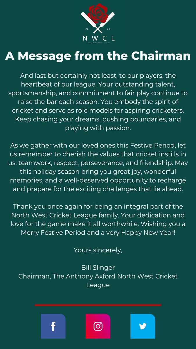 NorthWest Cricket League tweet media