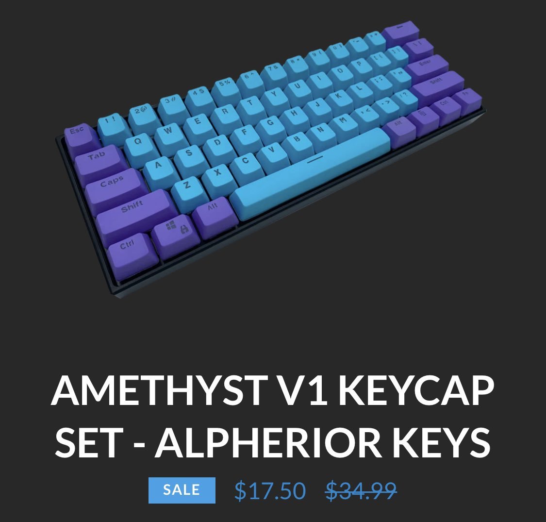 AlpheriorKeys's tweet photo. 🎄❄️❄️❄️❄️❄️🎄
 🎅#GIVEAWAY!!!!!🎅
🎄❄️❄️❄️❄️❄️🎄
MERRY CHRISTMAS EVERYONE!! We hope you all have an amazing day! Enter to win our AWESOME Amethyst V1 Keycap Set!🎁

To Enter
-Repost &amp; Like
-Follow us @AlpheriorKeys 
-Comment🎅

Winner Chosen TODAY🥳Good Luck &amp; Merry Christmas!🎄 https://t.co/XlUfqim3jP