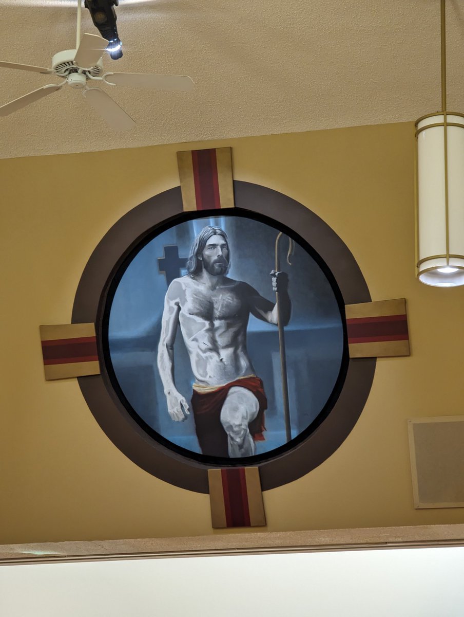Autotrappic's tweet photo. They changed the Jesus pic at church to make him hot https://t.co/mrhl6SeGcg