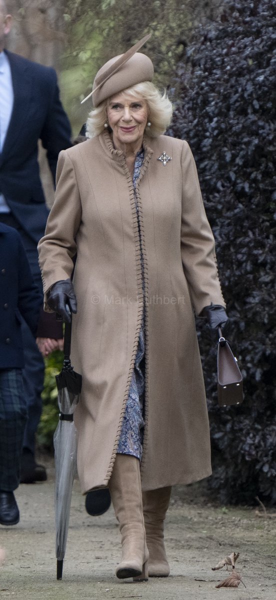 King Charles III and Queen Camilla attend the Christmas Day service in Sandringham. #Royals #Christmas #KingCharlesIII #queencamilla