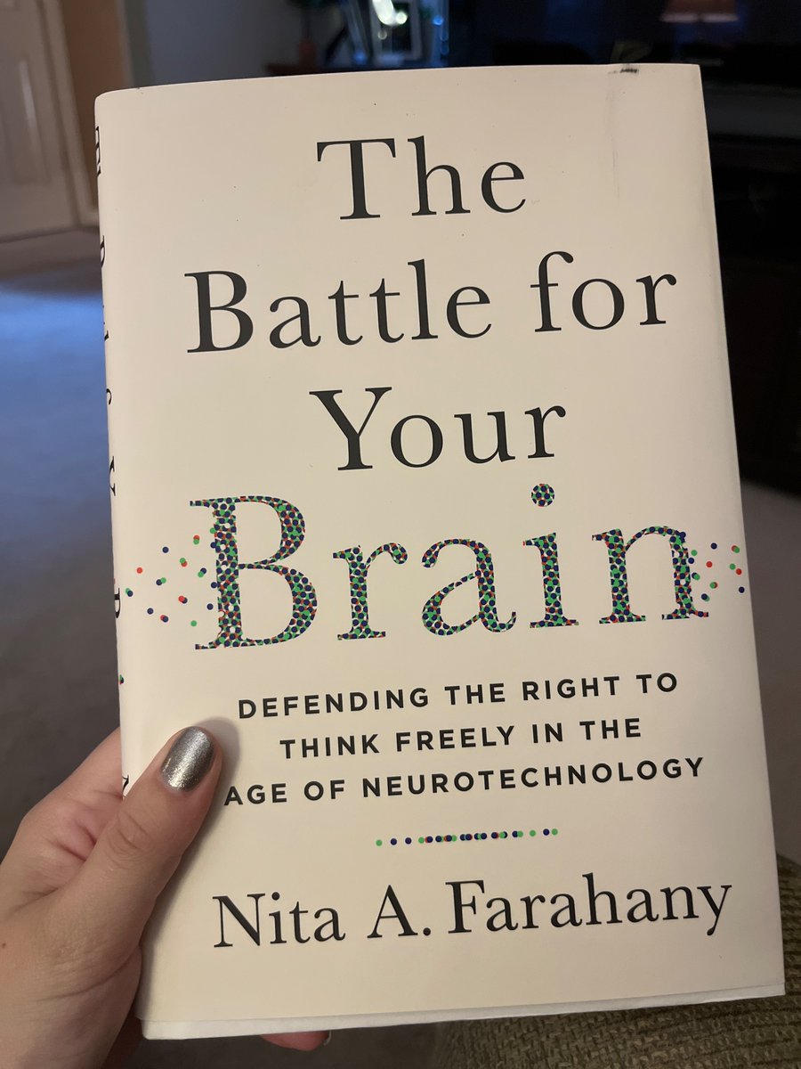 Erin Morrow (@erinmorrow_) on Twitter photo So excited to dive in to The Battle for Your Brain by <a href="/NitaFarahany/">Nita Farahany</a>! Required reading for aspiring neuroethics scholars (and anyone else interested) 🧠 <a href="/neuroethicsinfo/">International Neuroethics Society</a> So excited to dive in to The Battle for Your Brain by <a href="/NitaFarahany/">Nita Farahany</a>! Required reading for aspiring neuroethics scholars (and anyone else interested) 🧠 <a href="/neuroethicsinfo/">International Neuroethics Society</a>