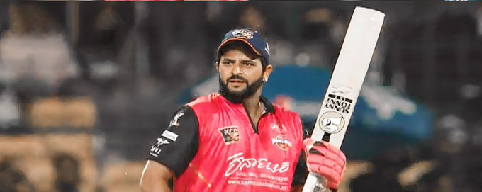 Suresh Raina in #KCCpart4 -

Inns: 6
Runs: 180
Avg: 60
SR: 174.76
50s: 2
HS: 55*

Sadly, lost in the finals even after performing! 😔