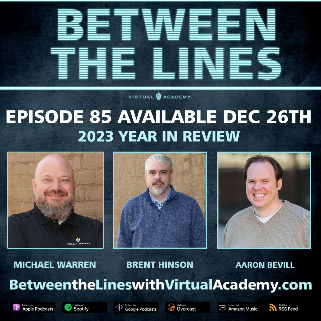 VA_BTLPodcast's tweet photo. The team closes out the year by remembering the highlights of 2023 in their annual Year in Review episode. Executive producer Aaron Bevill joins Michael and Brent as they look back at some favorite moments and the new friends they’ve welcomed into the Between the Lines family. https://t.co/m3nfJar71z