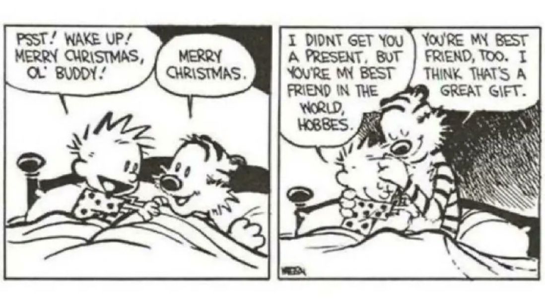 Never forget about the true meaning behind Christmas 😊 #CalvinandHobbes #Christmas