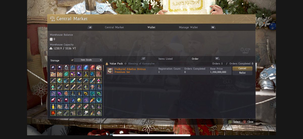 ValkyrieConnor's tweet photo. @PlayBlackDesert all i want for Christmas is my order to be filled one year. https://t.co/PX0yH0OchK
