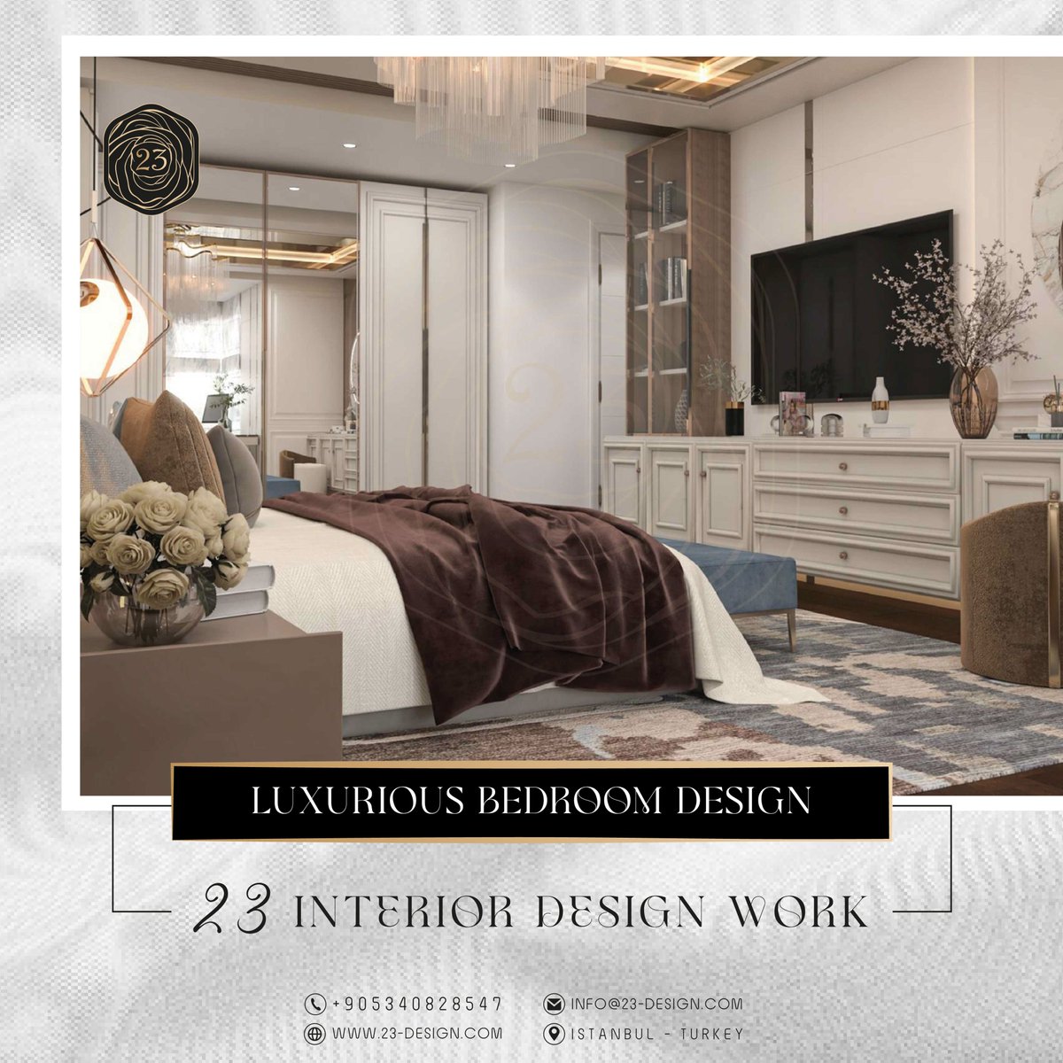 23Interior's tweet image. LUXURIOUS BEDROOM  DESIGN
DESIGN BY 23 INTERIOR DESIGN
@23Interior
‌+90 534 082 85 47⁩
Wa.Me/905340828547
#interiordesign #design #interior #homedecor #architecture #home #decor #interiors #homedesign #art #interiordesigner #furniture #decoration #interiordecor