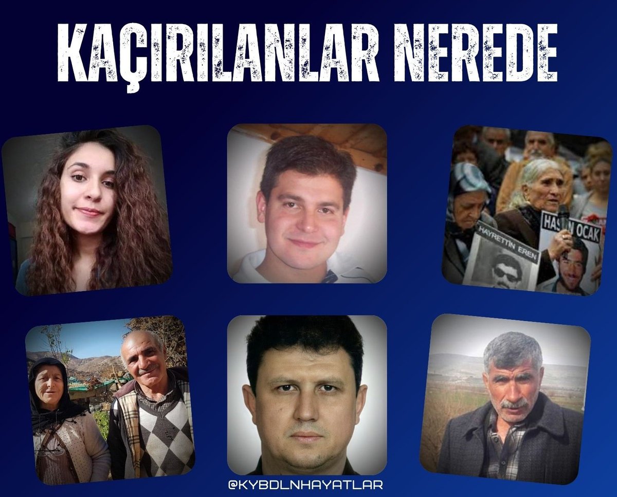 🔹️Sunay Elmas 2887,
🔹️Ayhan Oran 2608,
🔹️Yusuf Bilge Tunç 1600,
🔹️Gülistan Doku 1448,
🔹️Hurmüz Diril 1345,
🔹️Mehmet Bal 1429 gündür kayıp. 
Devlet eliyle kaçırılan ve bugüne kadar   bulunamayan bu insanlar nerede?
<a href="/TC_icisleri/">T.C. İçişleri Bakanlığı</a>
#KhklarİptalEdilsin