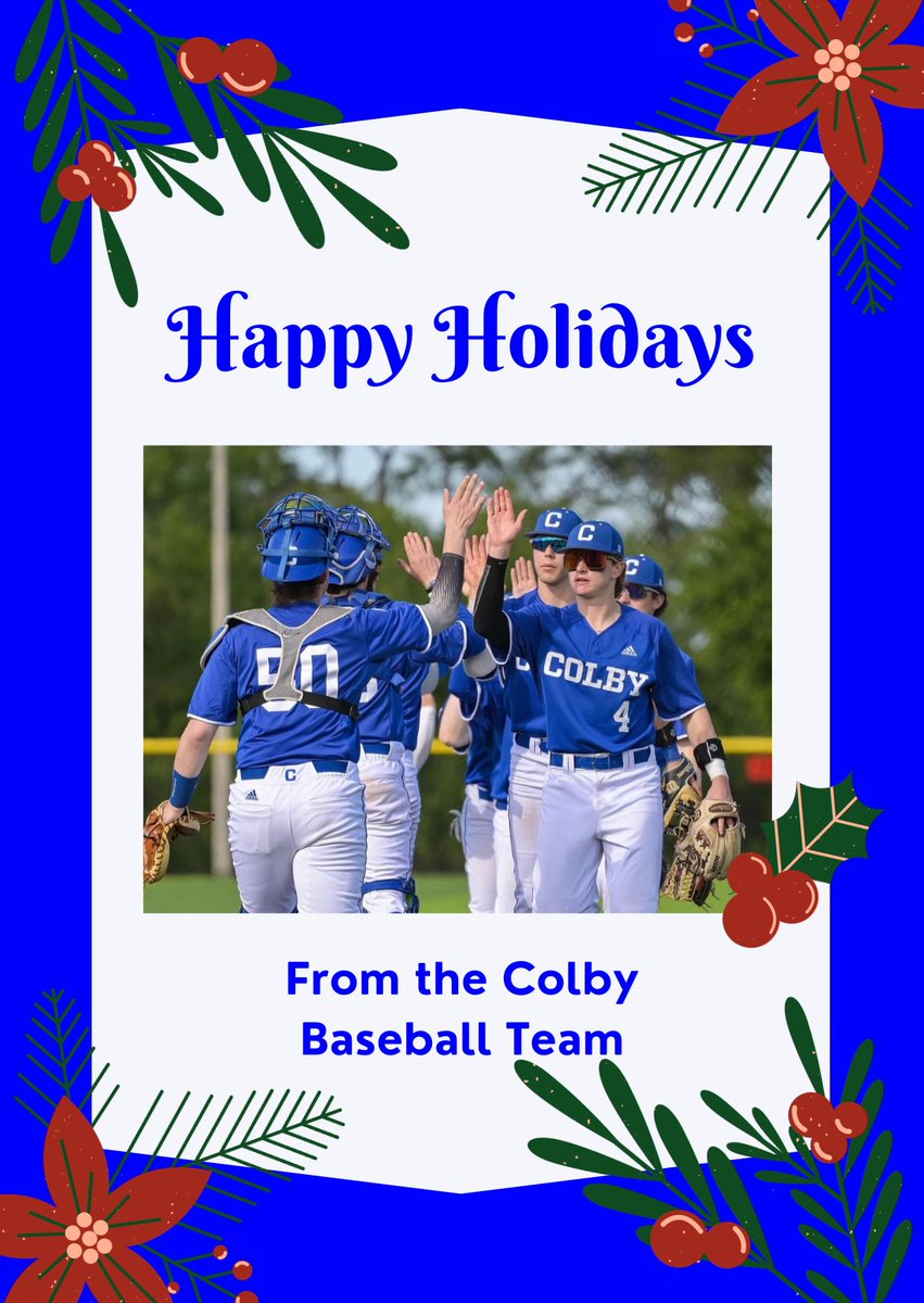Happy Holidays from the Colby Baseball Team! #GoMules