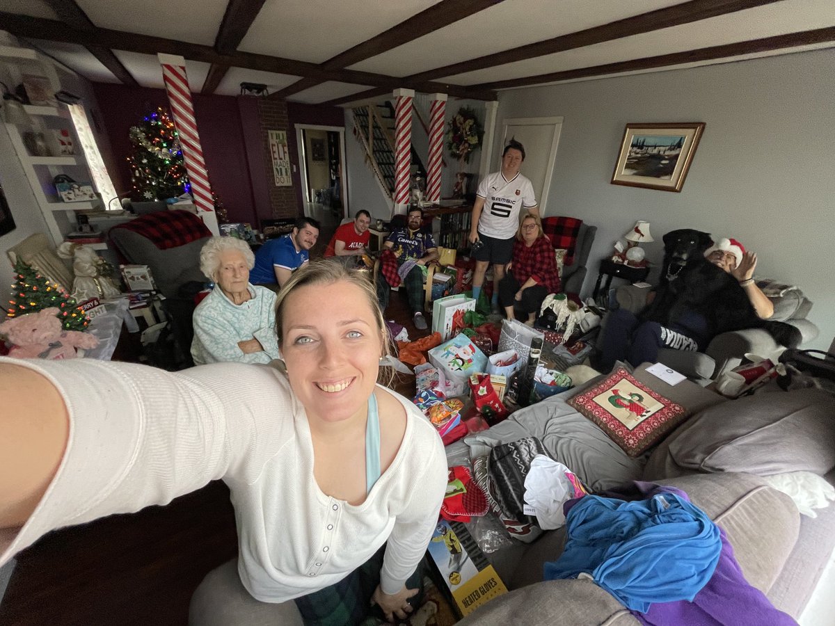 Merry Christmas from the Robertson Clan… a day full of laughter &amp; chaos!! (Nanny loved the Christmas mess…and wanted a photo of it)