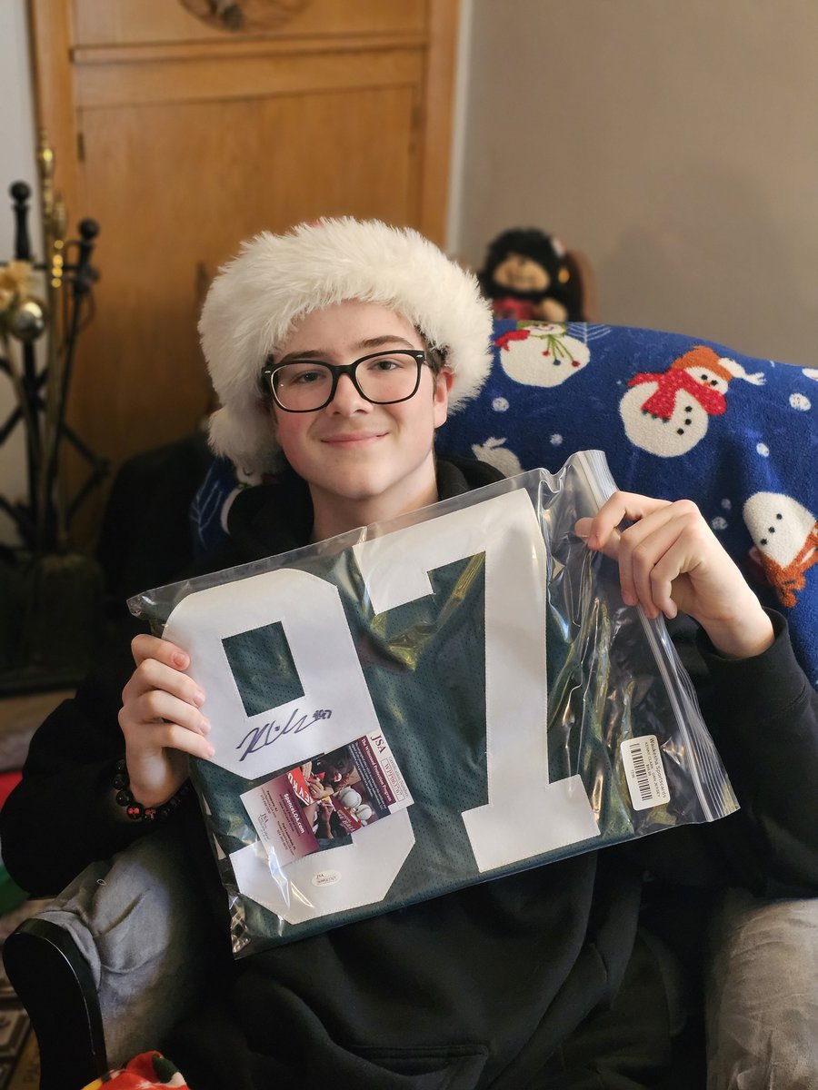 My son Rylan's favorite <a href="/packers/">Green Bay Packers</a> <a href="/KCBoutThatLife/">Kenny Clark</a>.  Merry Christmas bud!