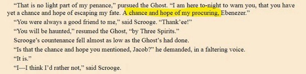 Your annual reminder that Marley’s ghost himself somehow did the deal that got Scrooge a final shot at redemption.