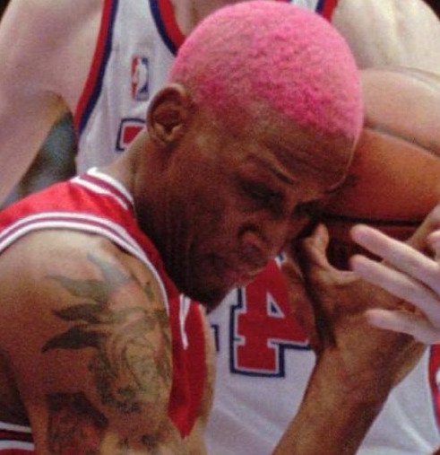 Dennis Rodman the man who started it all on the basketball court with the  N.B.A. 1993-1998