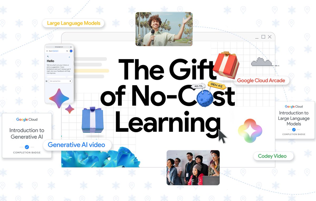 Google is offering 12 days of AI training.

These are 12 courses accessible to all at no cost.

Here's what they contain and how to access them...

Merry Christmas! 🎁🧵