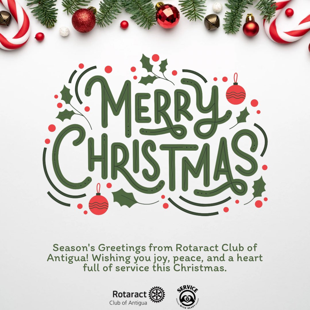 RotaractAnu's tweet photo. Merry Christmas from the Rotaract Club of Antigua 🎄Wishing you joy, peace, and a heart full of service this Christmas. https://t.co/2O4b50bvL4