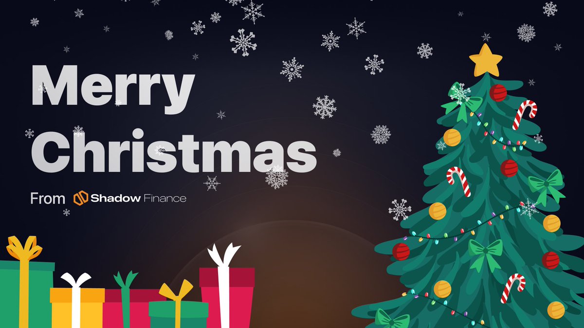 ShadowFi_xyz's tweet photo. 🎄Happy Holidays from all of us at Shadow Finance! 

Looking forward to a bright and innovative 2024.☄️ https://t.co/VHfDzniB95