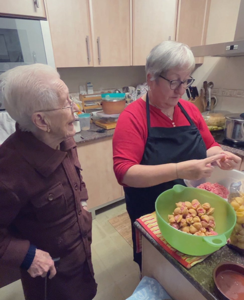 Generations of love and tradition in one kitchen. My mum and her incredible 102-year-old mum, still sharing secrets and smiles while preparing our Christmas feast. 🍽️❤️ #FamilyTraditions #ChristmasCooking