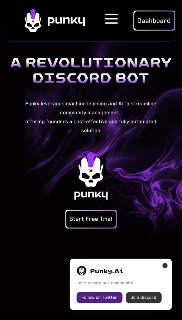 Setting up and managing a Discord community shouldn't be difficult. Not for community managers, nor for the founders. It's for this reason that we bring to you Punky AI, an automated discord bot that automates 95% of discord community management tasks. #CommunityManagement #AI