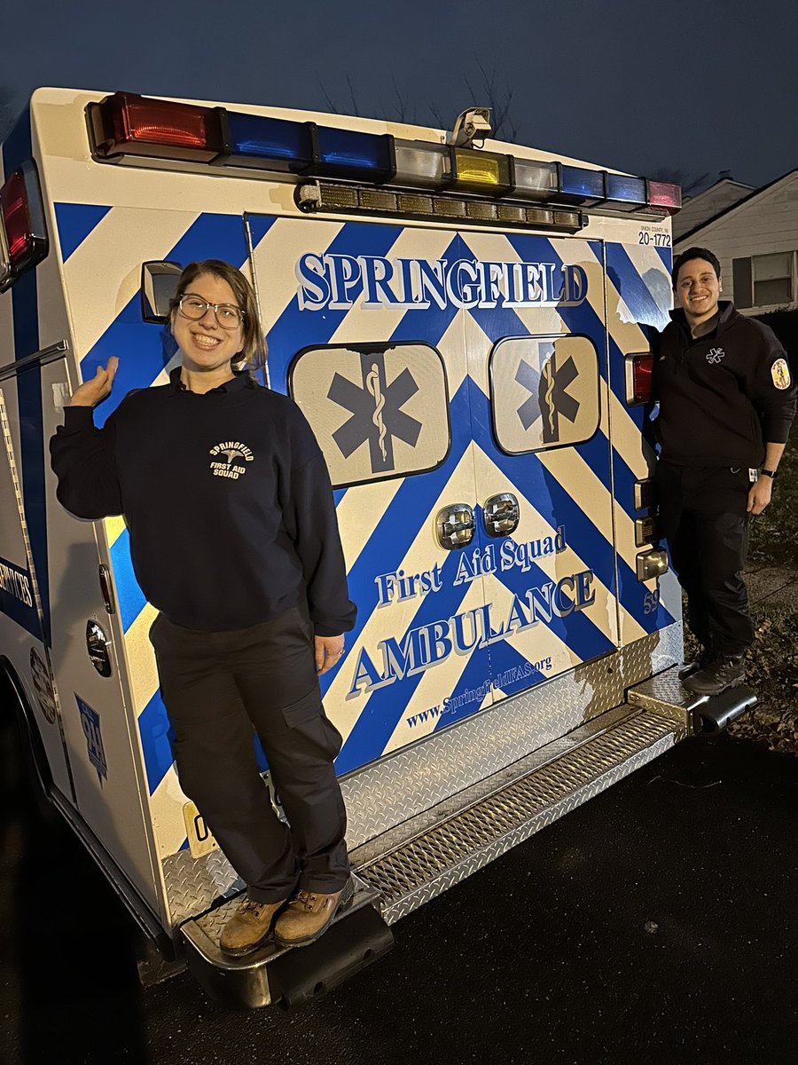 AndrewShanes's tweet photo. 10+ years ago we were both high schoolers starting on the ambulance and now she’s an ED Nurse and I’ll be matching into EM in a few months. Have loved this Christmas Eve EMS tradition but even more excited to start new ones in the hospital next year! #EMBound #Match2024 https://t.co/B7Cs3AUTAx