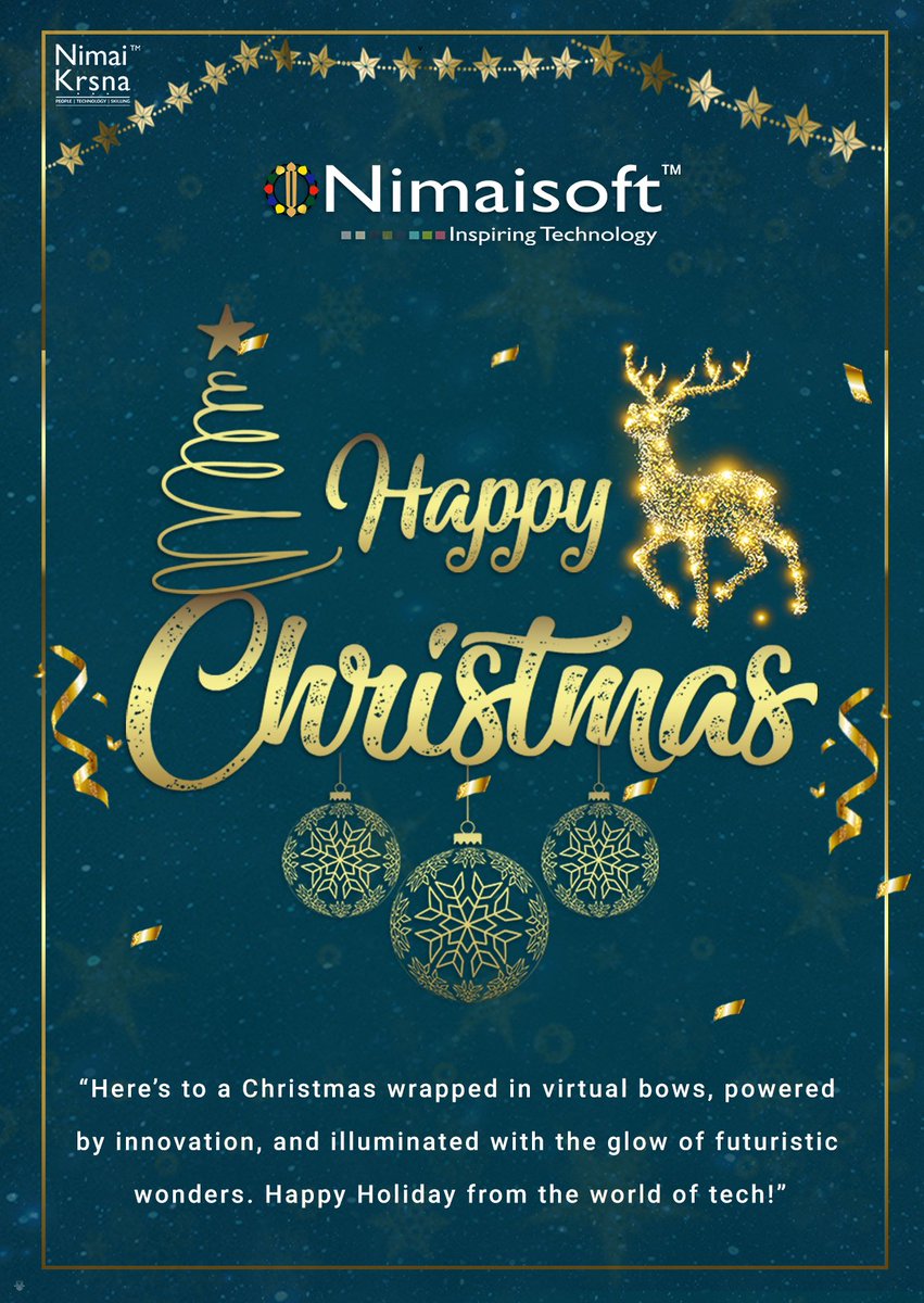 Team Nimaisoft extends warm wishes for a joyful Christmas season. 

#ChristmasMagic #MerryAndBright #JingleAllTheWay #FestiveCheer #FestiveFun #merrychristmas #festiveseason