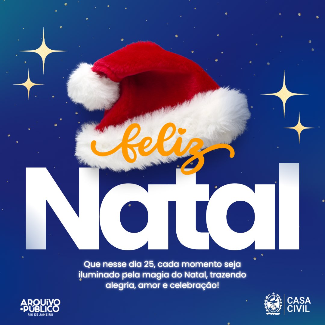 O Arquivo Público do Estado do Rio de Janeiro deseja a todos os cidadãos fluminenses um Natal repleto de alegria e união! 🎄🌟