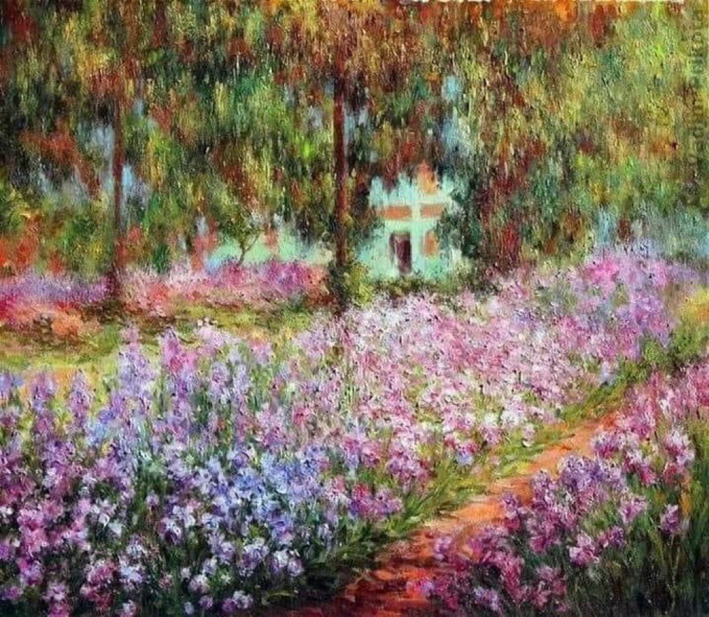 allontanarsio's tweet image. Flower gardens by Claude Monet