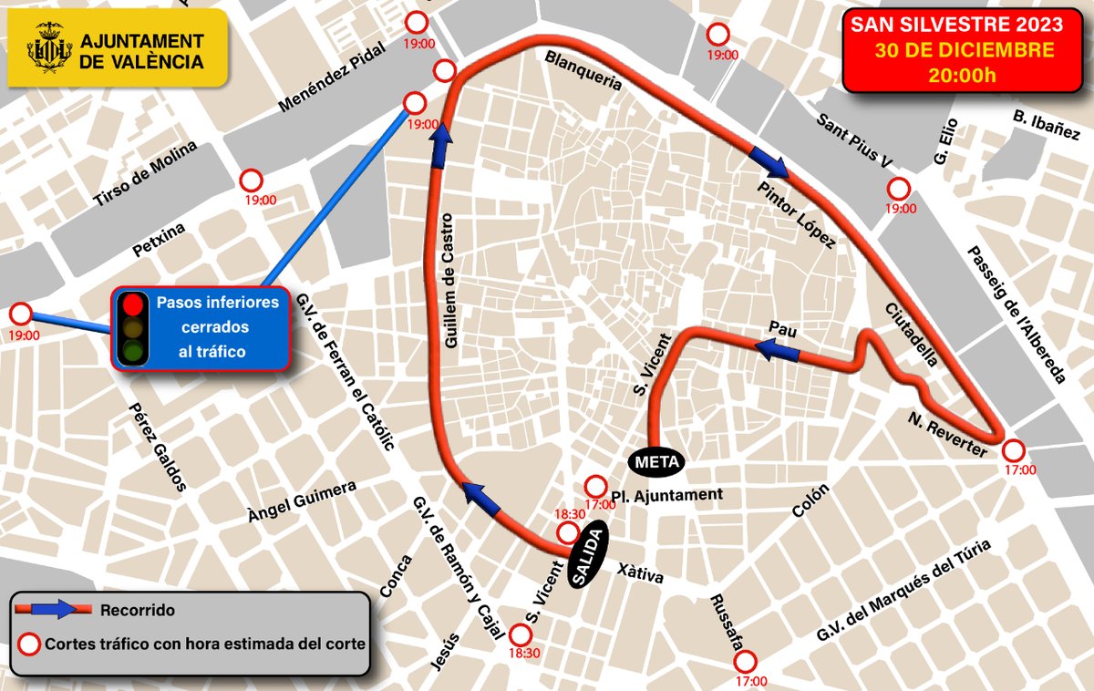 AjuntamentVLC's tweet photo. 👟La #SantSilvestreVLC será la última prueba🎅 del año en #València.

▶️Inscripciones en @elcorteingles.

🟡La recaudación se destinará íntegramente a la investigación de las enfermedades raras.

🗓️30 de diciembre
🕒20 horas 
📍Salida▶️Calle Xátiva, cruce con San Vicente Mártir https://t.co/dseKpWIq2E