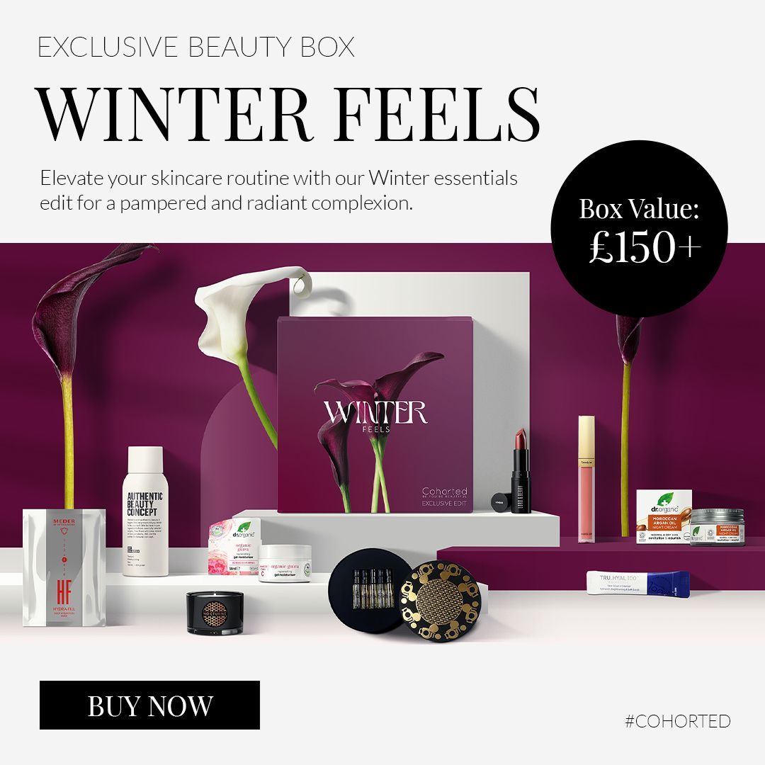 cohorted's tweet photo. Indulge in the season's luxury with our Limited Edition Winter Feels Beauty Box. ❄️
Featuring top brands like DR Organics, Lord & Berry and many more!
This is the ultimate treat for a glamorous winter!✨
#CohortedBeautyBox #LuxuryBeautyBox #WinterFeels #BeautyBoxSubscription https://t.co/AE8VUITNiy