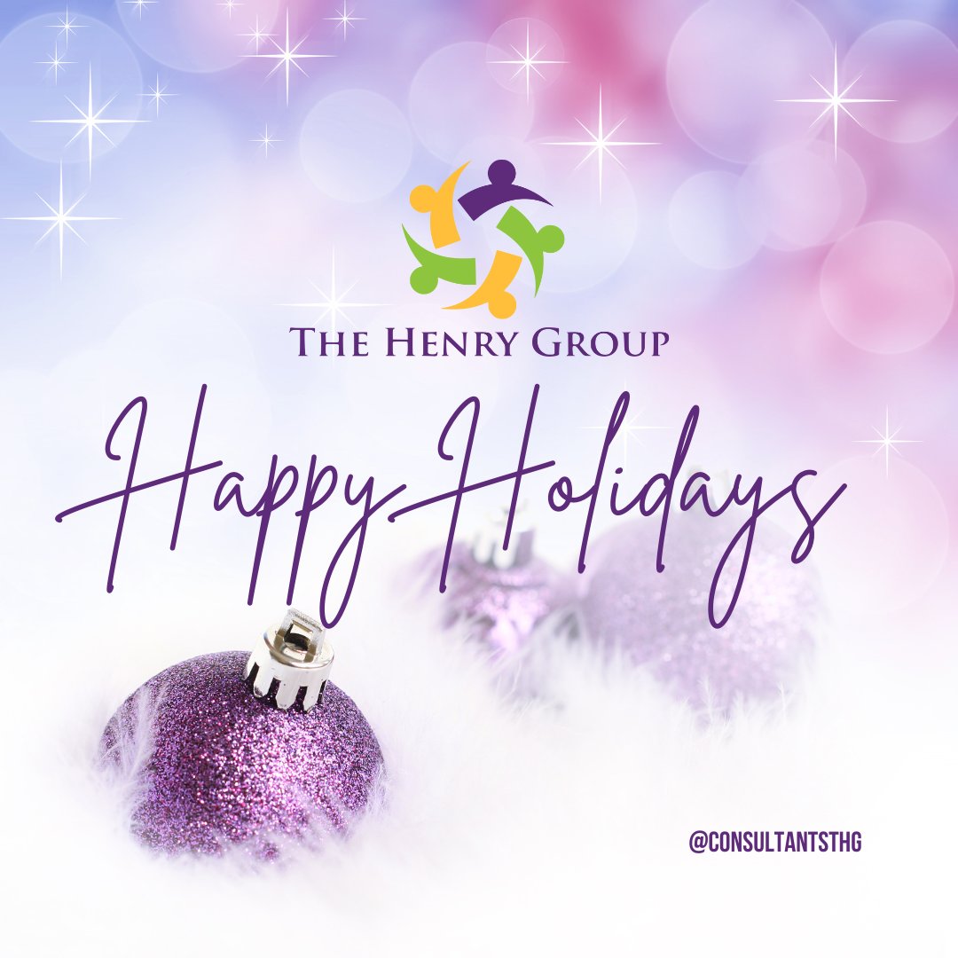 May this holiday season be filled with prosperity and happiness. Sending you warm greetings from all of us at The Henry Group. 

#HappyHolidays #TheHenryGroup #Consultanting #Coaching  #Strategy #Communications