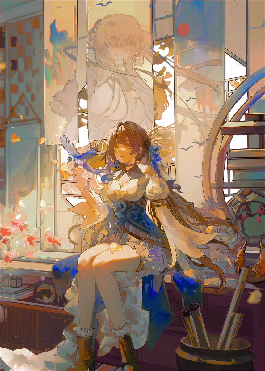 hi_to_sama's tweet photo. 故人已离去，忽觉心怅怅
#HonkaiStarRail #Sushang #Luoshang https://t.co/uhgmKXUiCG
