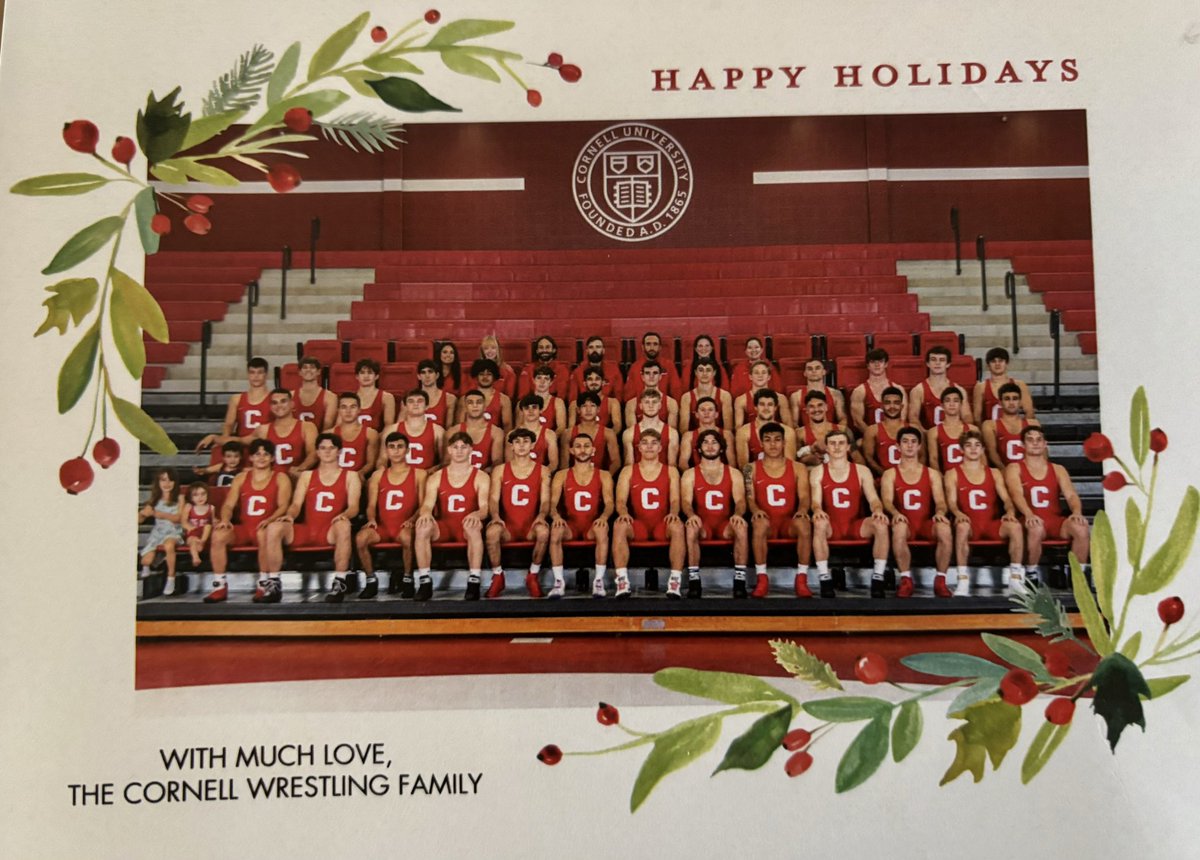 Merry Christmas &amp; Happy Holidays from the Cornell Wrestling Family! 🔴🐻

#familynotfactory 
#yellcornell #gobigred