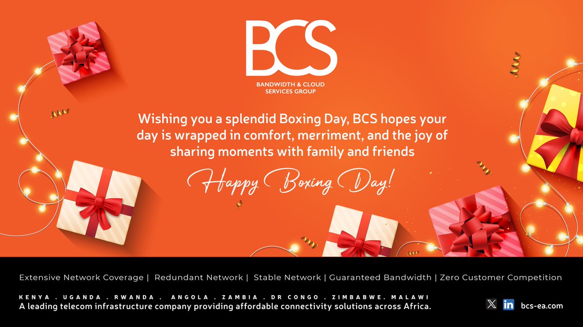 TheGroupBCS's tweet photo. Happy Boxing Day.
#boxingday23 #connectingafrica #digitalafrica https://t.co/8cLanEyJ7k