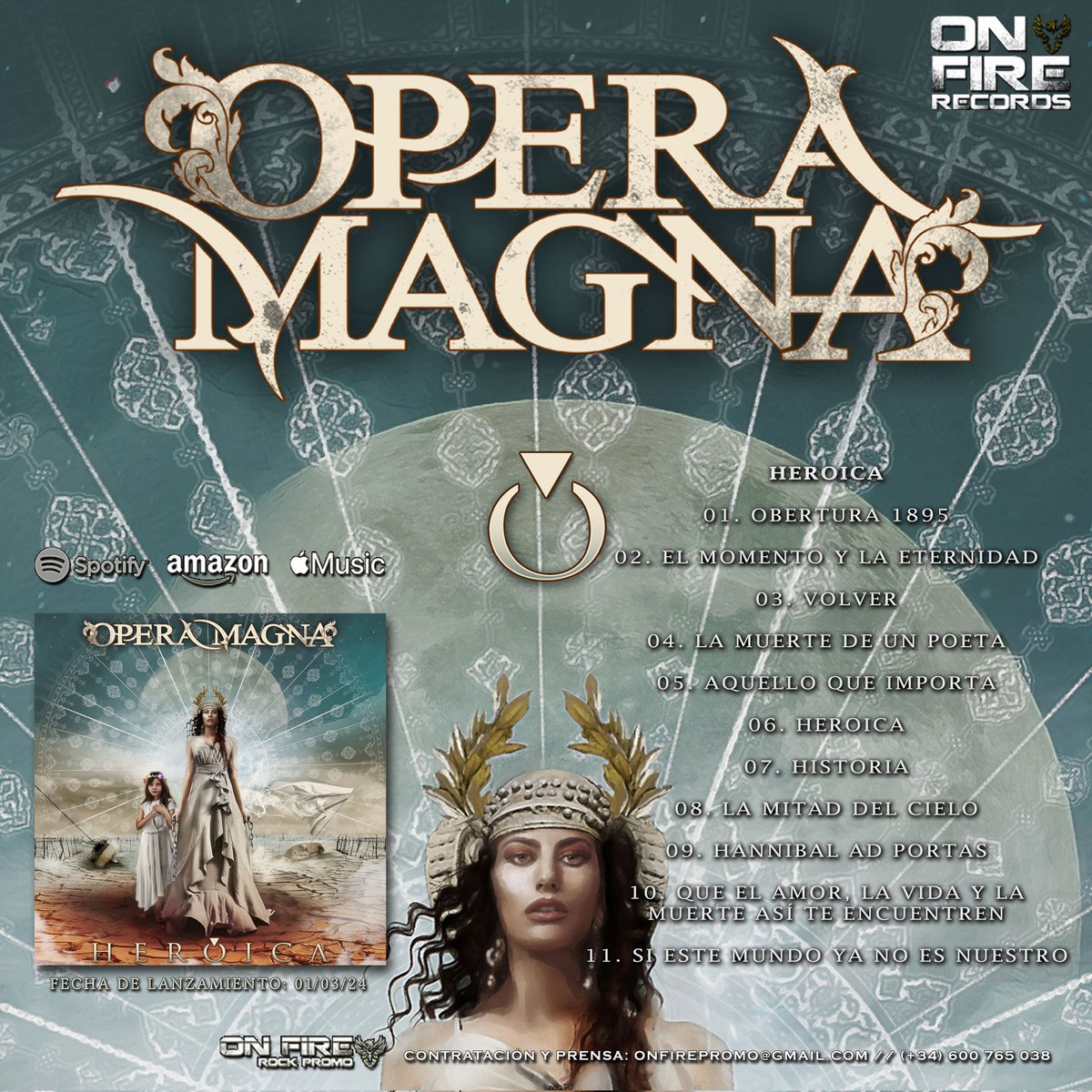 Opera Magna - HEROICA Fecha de lanzamiento: 01/03/2024 🔴¡Queríamos hacer  de esta noticia nuestro regalo navideño, esperamos que os haga tanta  ilusión como a la banda! 🎅¡Felices Fiestas! -- Alejandro, Enrique,  F.Javier,, image size:1200x1200