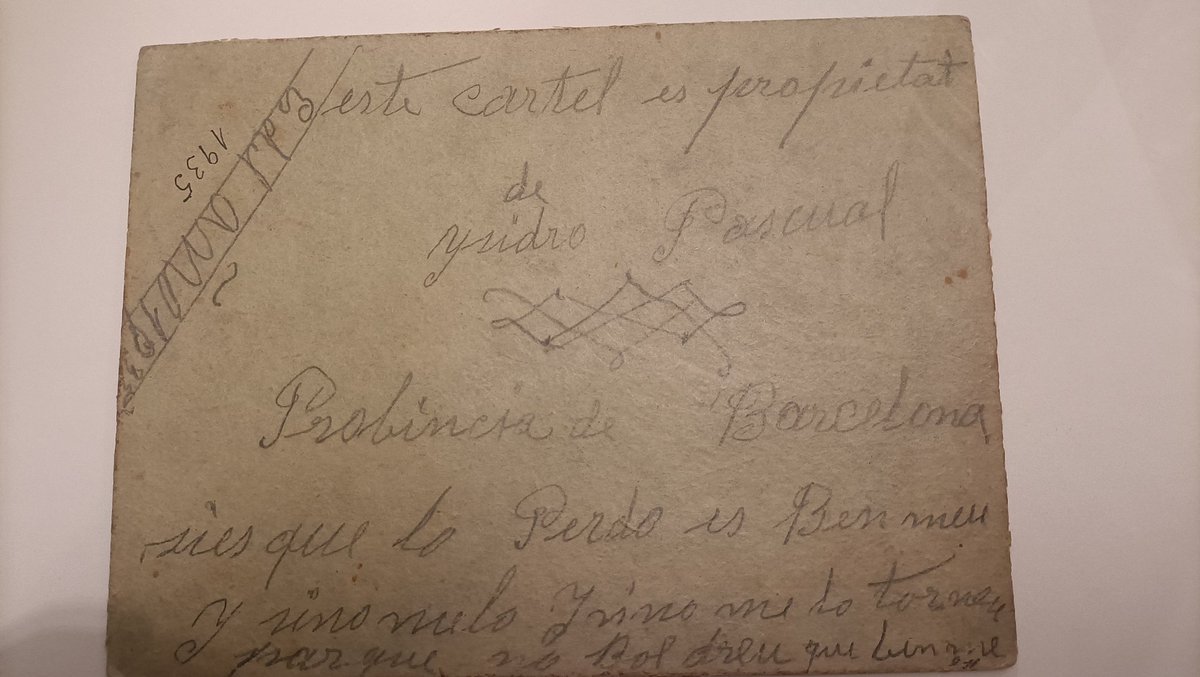 quimbal's tweet photo. Avui hem jugat al Quinto amb unes cartes del 1935!!! Eren propietat de l'Isidro Pasqual, que hi deixava escrit "si es que lo perdo es ben meu'.. L'Isidro Pasqual era de Sidamon i va venir a Sabadell a treballar cap al 1920. Quinto històric!!! https://t.co/6Yt25CgdJD