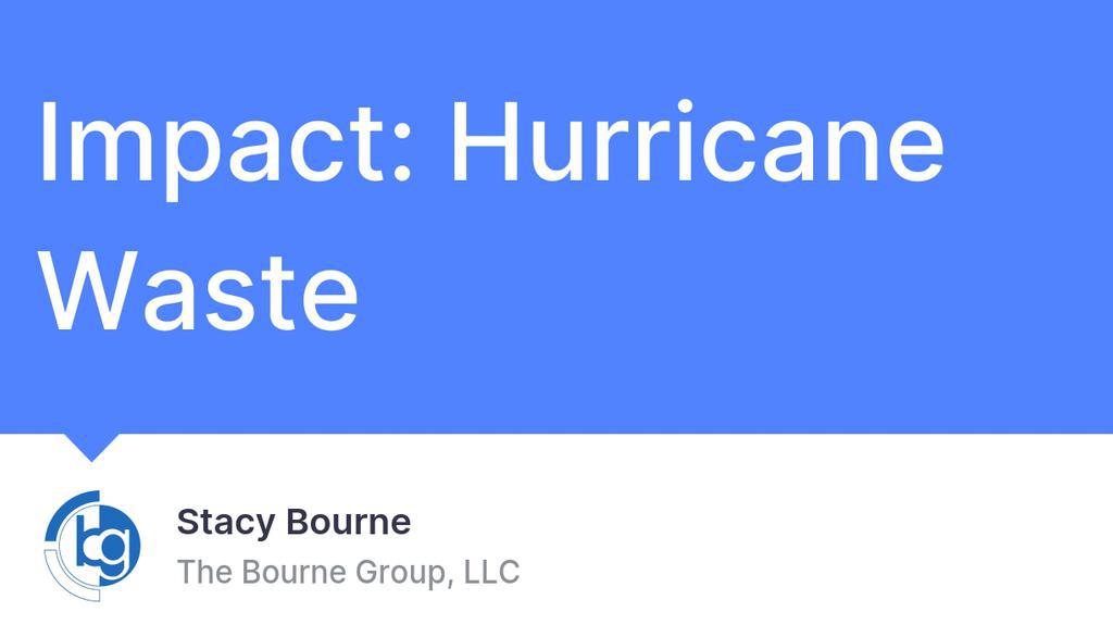 Solid waste poses risks, but after hurricanes, it becomes an even greater threat to ecosystems. Learn more about the pollutants in our latest blog. 🌍🚯 

Read more 👉 lttr.ai/ALzX8

#Hurricane #Hurricanepreparedness #HurricaneImpact #HurricaneAwareness