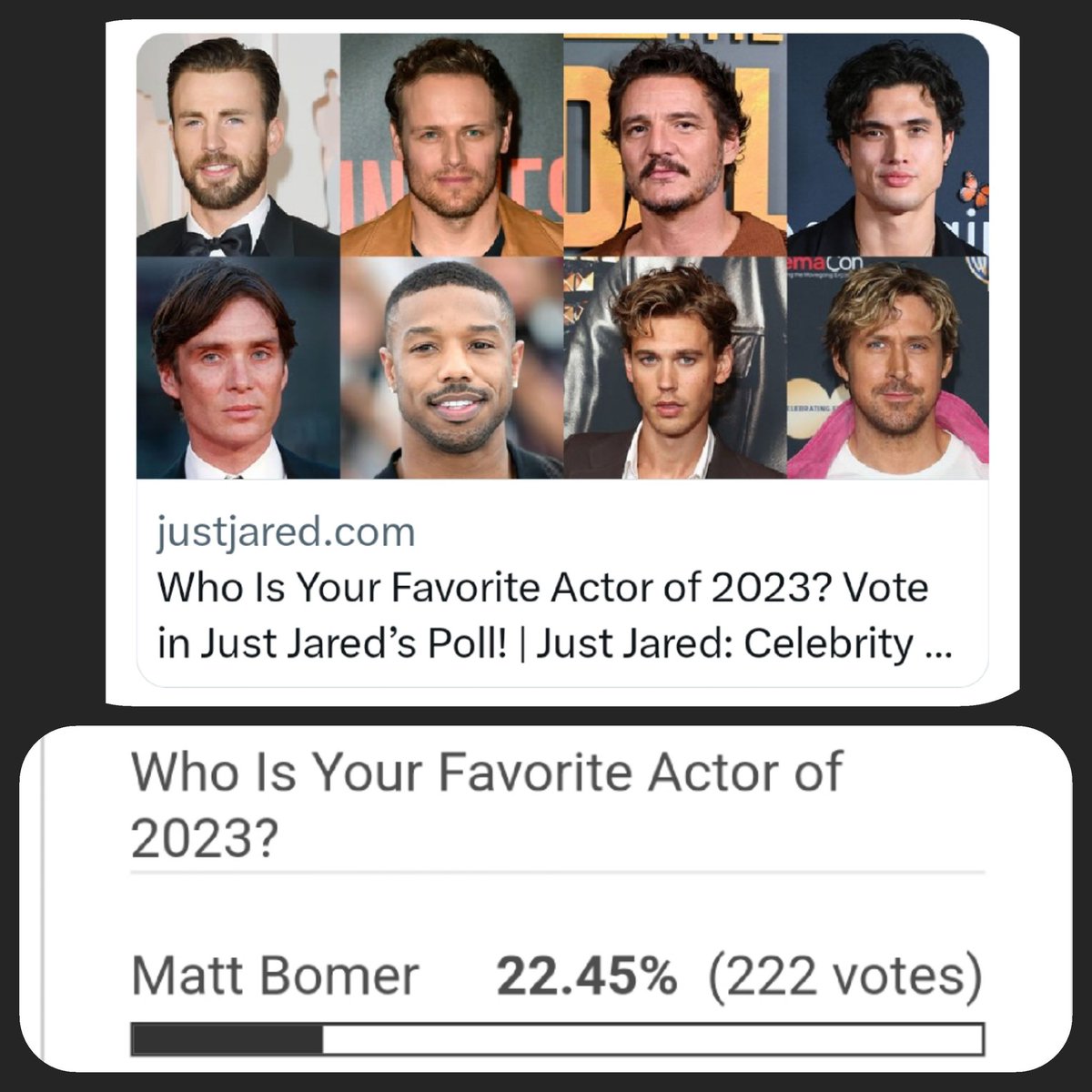 CS__03's tweet image. 1️⃣✔️ @MattBomer 💙