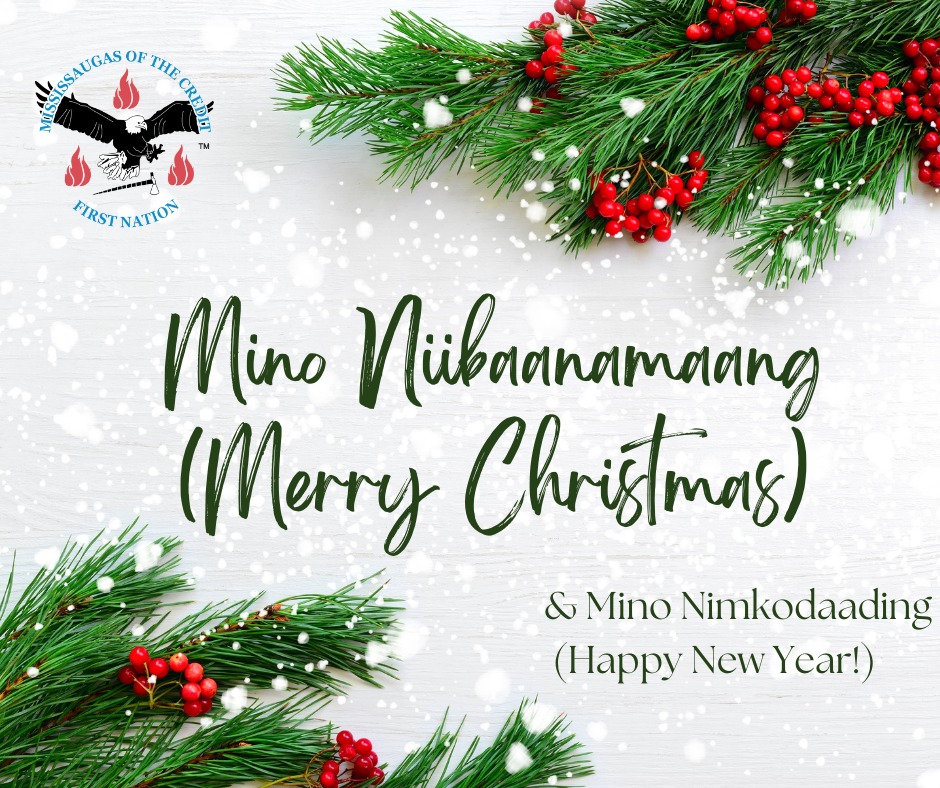 Mino Niibaanamaang miinwa Mino Nimkodaading (Merry Christmas and Happy New Year!)