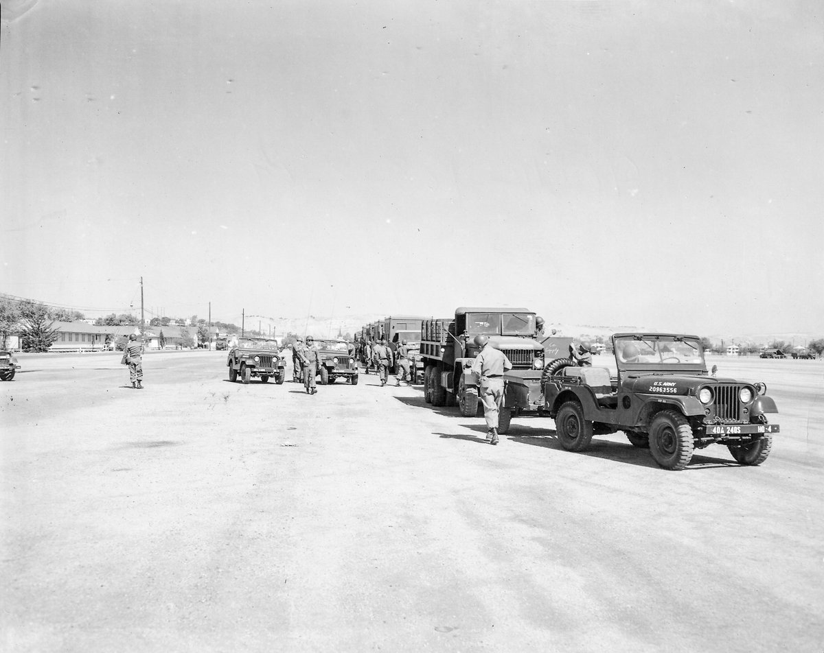 ssgcav's tweet photo. Recently discovered photograph of the 240th Signal Battalion Bivouac convoy at Camp Roberts.
Photograph by the 240th Signal Battalion
#militaryHistory #40thArmDiv https://t.co/EI7II34g5T