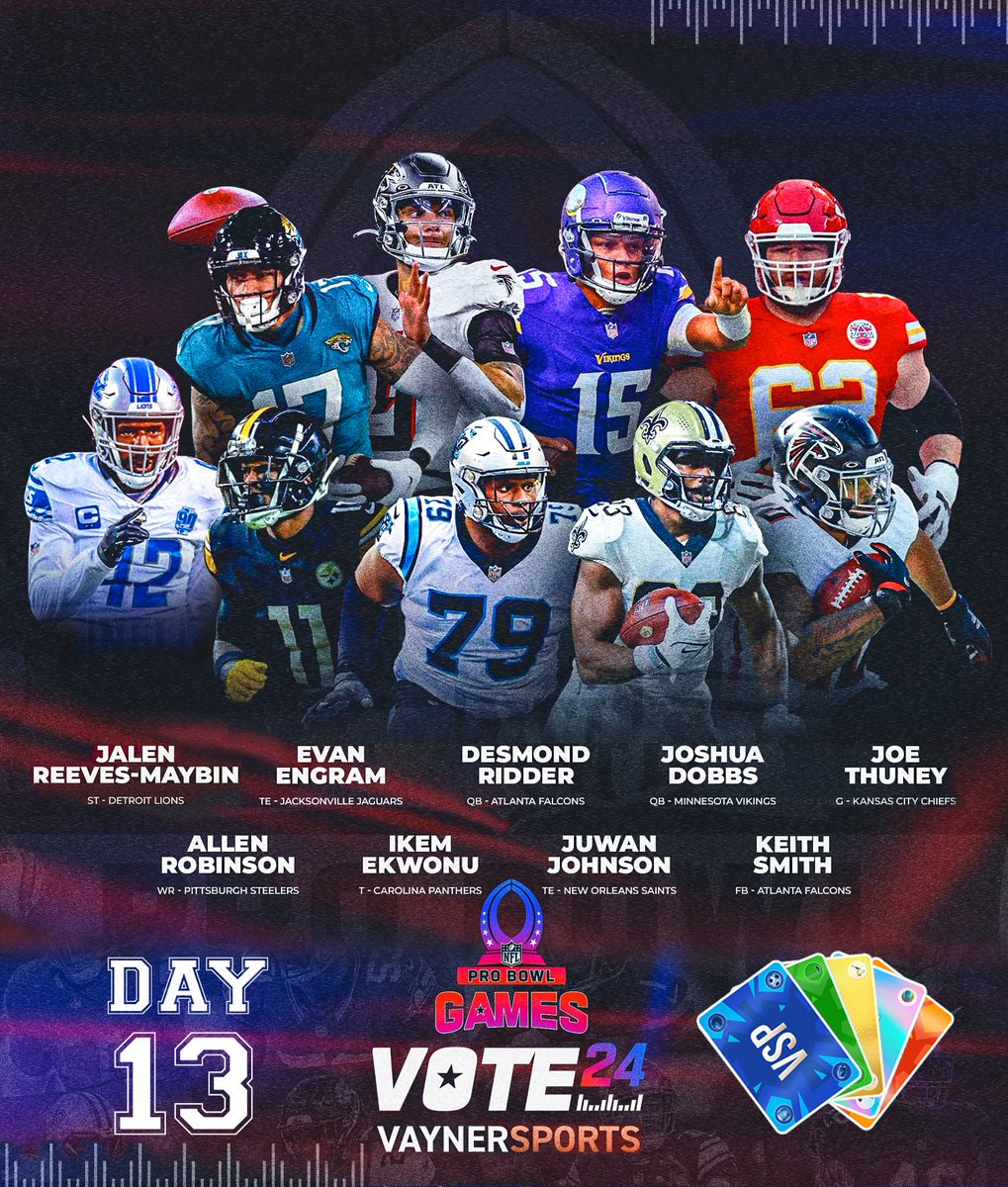 Final VSP ProBowl Giveaway

1 Retweet = 2 Votes for our @VaynerSports athletes 🏈

RETWEET for an entry to win a <a href="/Goonz_World/">Now badbad</a> NFT owned by <a href="/ajv/">AJ Vaynerchuk</a>
 
#ProBowlVote Desmond Ridder 
#ProBowlVote Evan Engram 
#ProBowlVote Josh Dobbs 
#ProBowlVote Juwan Johnson 
#ProBowlVote Allen