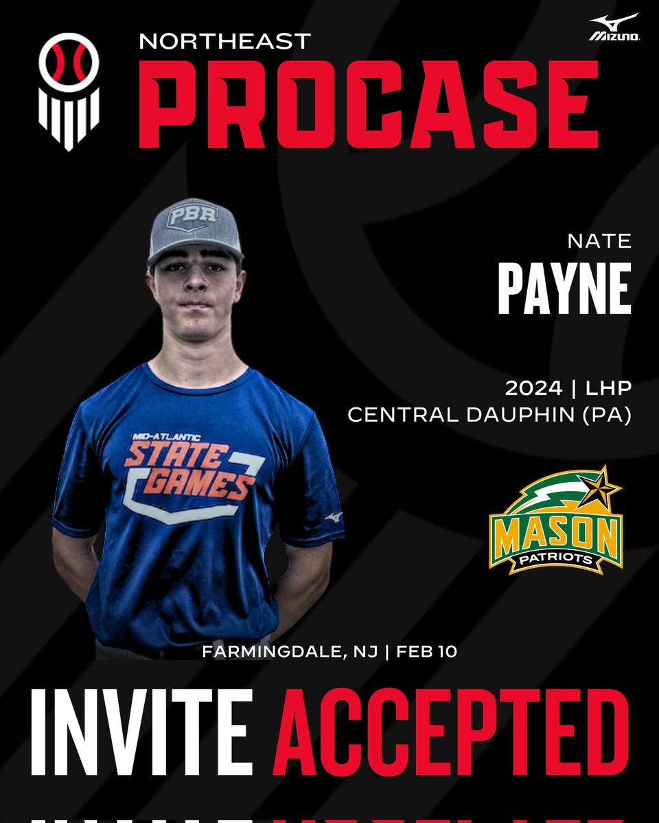 Prep Baseball Pennsylvania (@prepbaseballpa) on Twitter photo Northeast Procase: 2024 LHP Nate Payne (Central Dauphin, PA)
INVITE ACCEPTED โผ๏ธ
<a href="/MasonBaseball/">George Mason Baseball</a> commitment ๐
6-2, 195
โข DELIVERY: Repeatable
โข SLOT: H3/4
โข FB: 90
โข CH: U70s
โข CB: M70s
<a href="/NatePayne66/">Nate Payne</a>
Request link โก๏ธ loom.ly/VbQiSus Northeast Procase: 2024 LHP Nate Payne (Central Dauphin, PA)
INVITE ACCEPTED โผ๏ธ
<a href="/MasonBaseball/">George Mason Baseball</a> commitment ๐
6-2, 195
โข DELIVERY: Repeatable
โข SLOT: H3/4
โข FB: 90
โข CH: U70s
โข CB: M70s
<a href="/NatePayne66/">Nate Payne</a>
Request link โก๏ธ loom.ly/VbQiSus